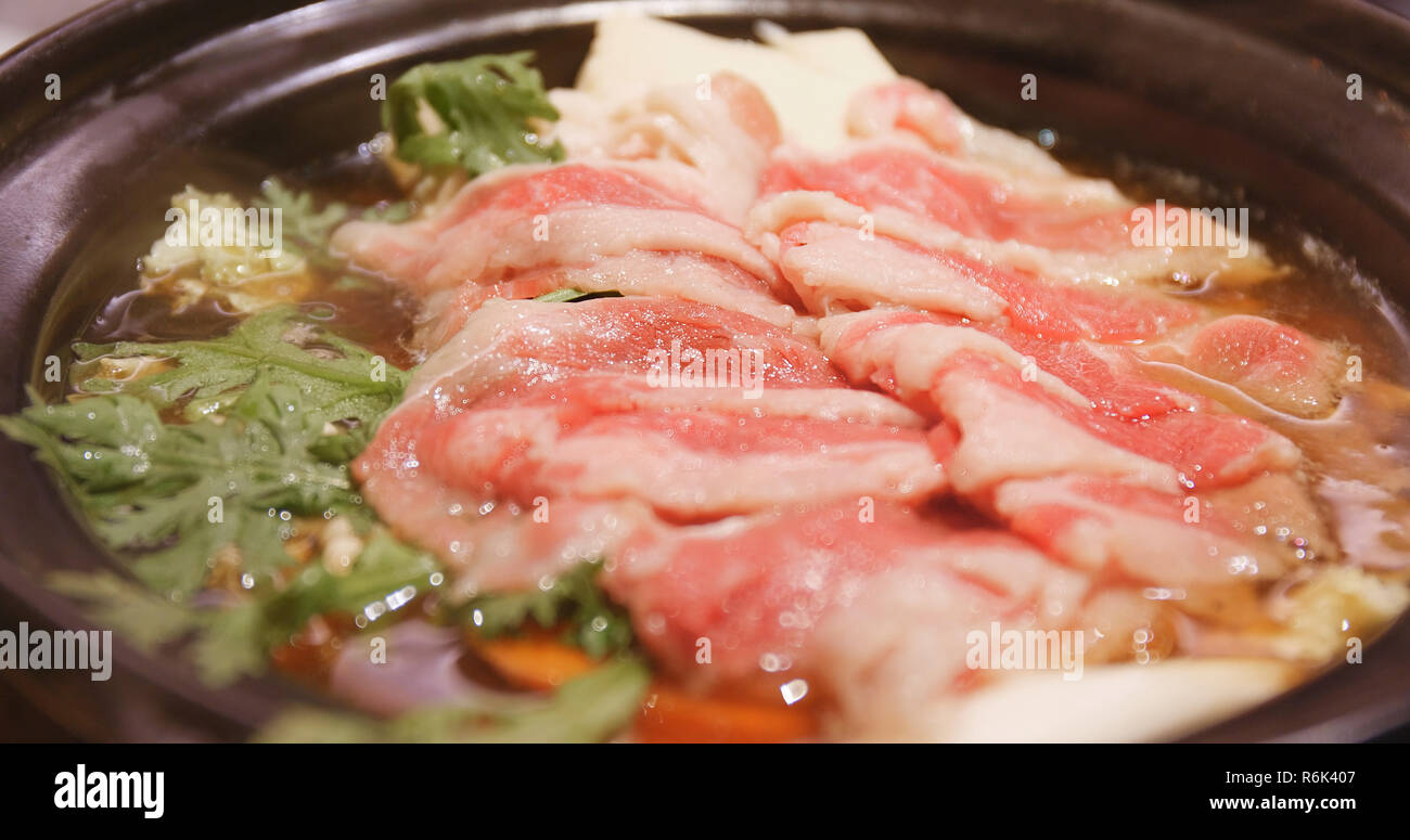 Japanese hot pot Stock Photo Alamy