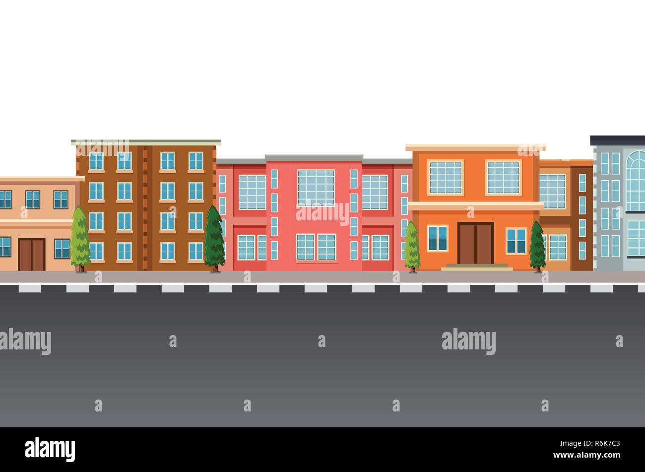 Isolated flat urban template illustration Stock Vector Image & Art - Alamy
