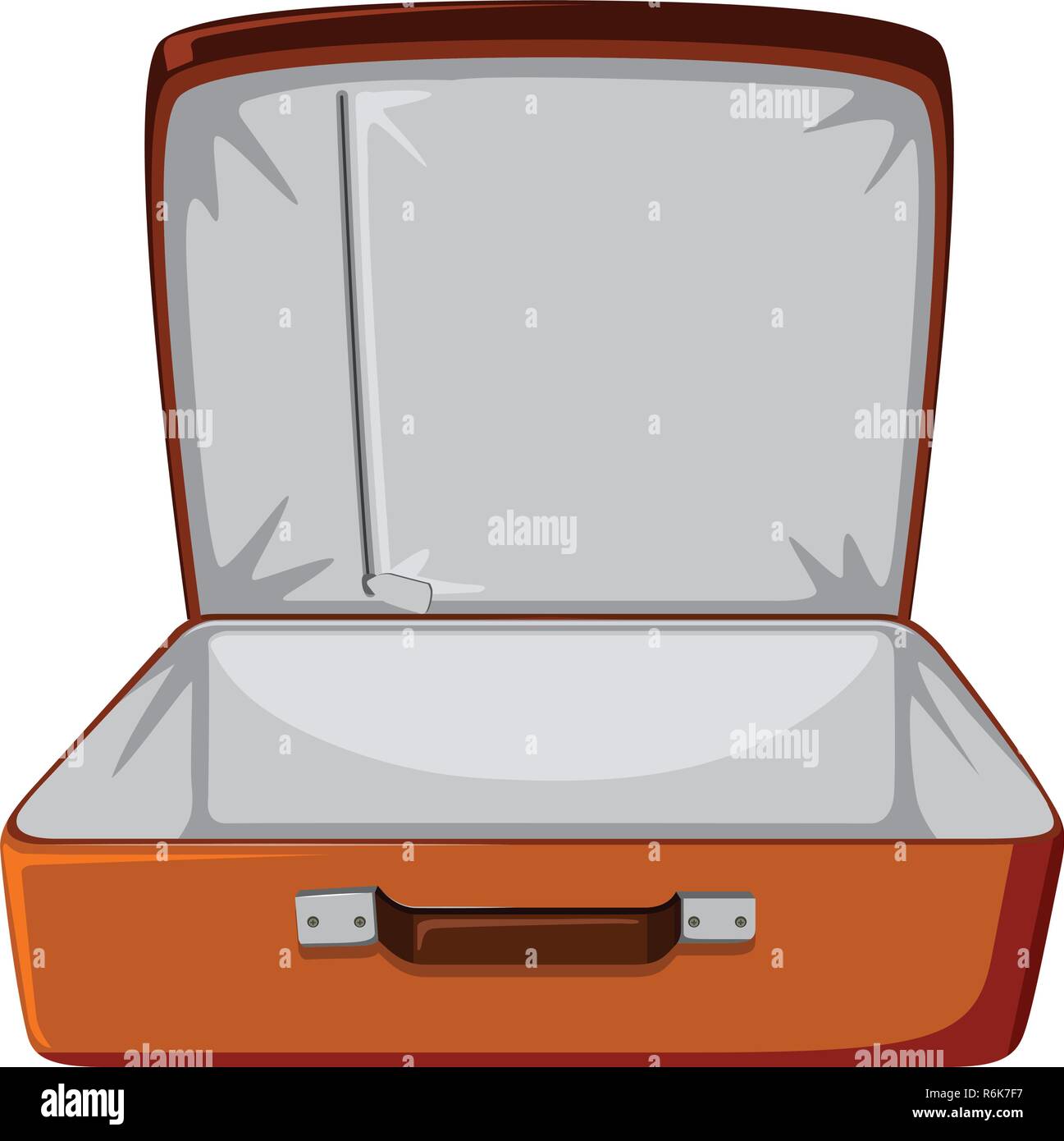 Download An Empty Luggage On White Background Illustration Stock Vector Image Art Alamy