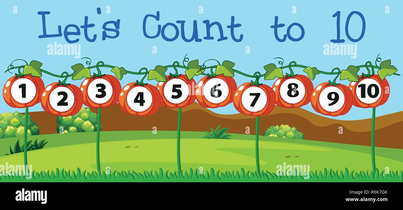 Math count number to ten illustration Stock Vector Image & Art Alamy