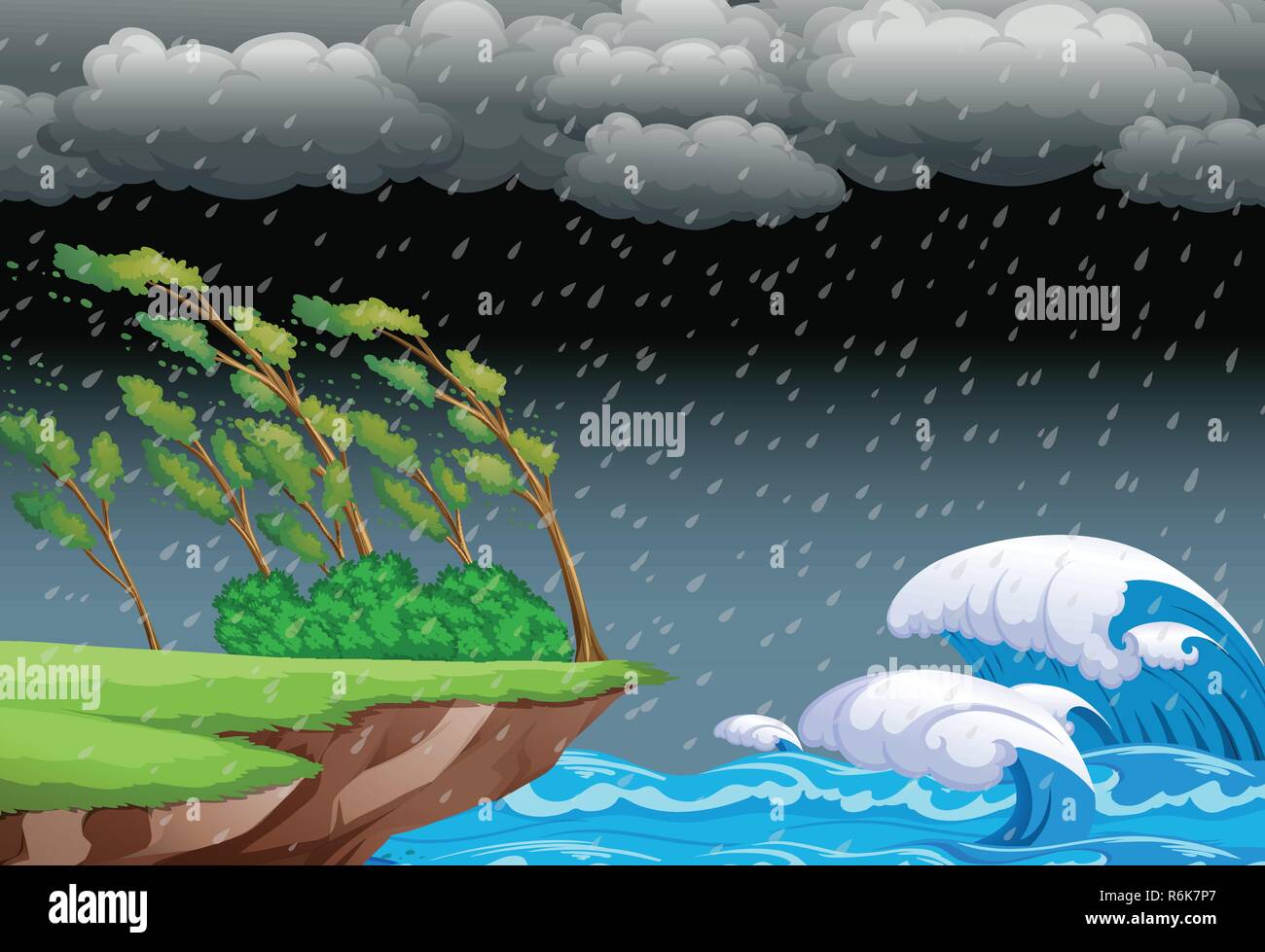 A stormy night background illustration Stock Vector Image & Art - Alamy