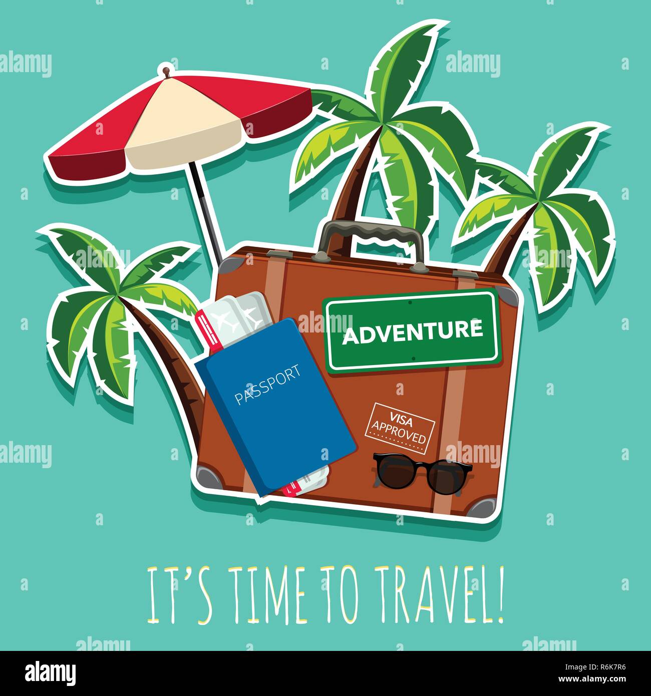 Time to travel icon illustration Stock Vector