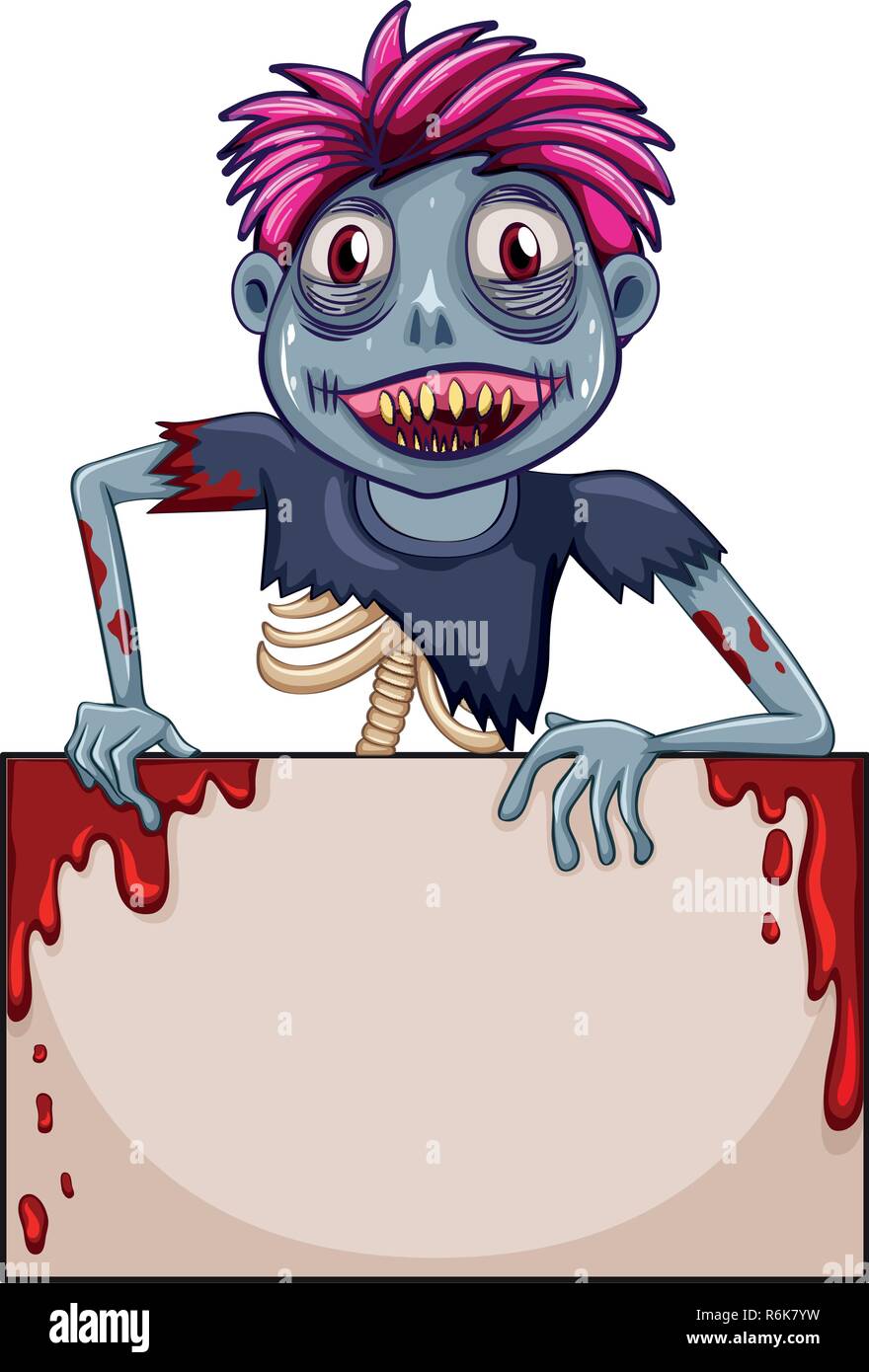 Zombie blank frame concept illustration Stock Vector Image & Art Alamy