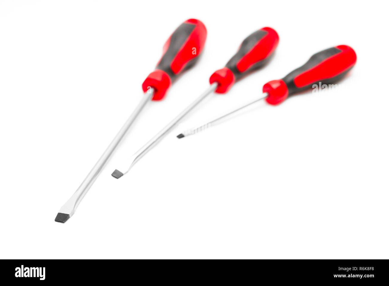 Three chisel end screwdrivers Stock Photo - Alamy