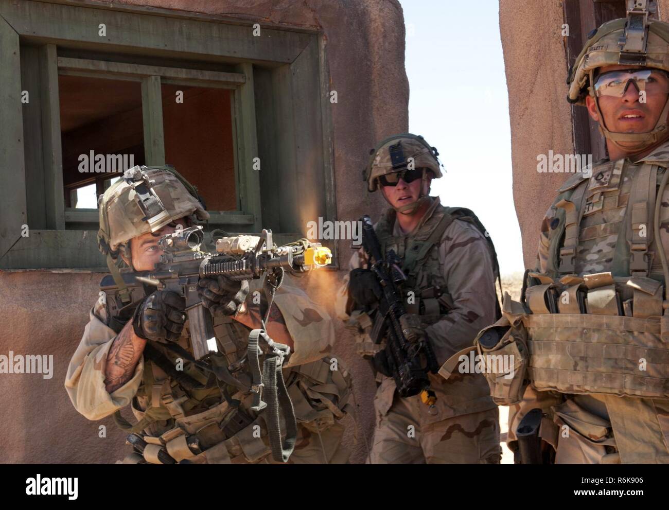 OROGRANDE, New Mexico-Pfc. Aaron Swank, an infantryman assigned to 