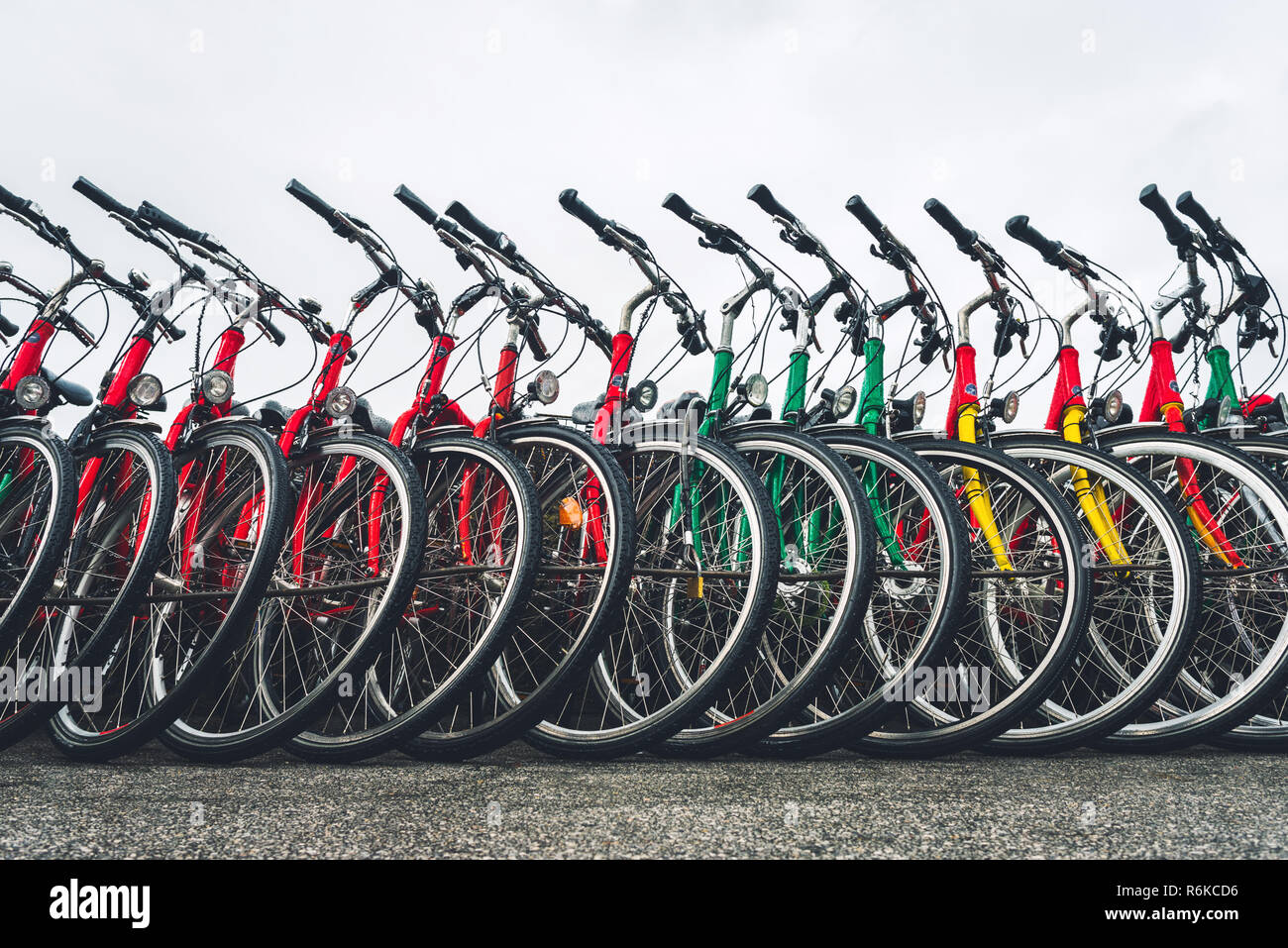 Bicycles sharing with bikes on city street hi-res stock photography and  images - Alamy