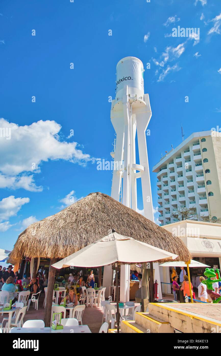 Iconic Cozumel Beer Tower near the cruise ship terminal Stock Photo Alamy