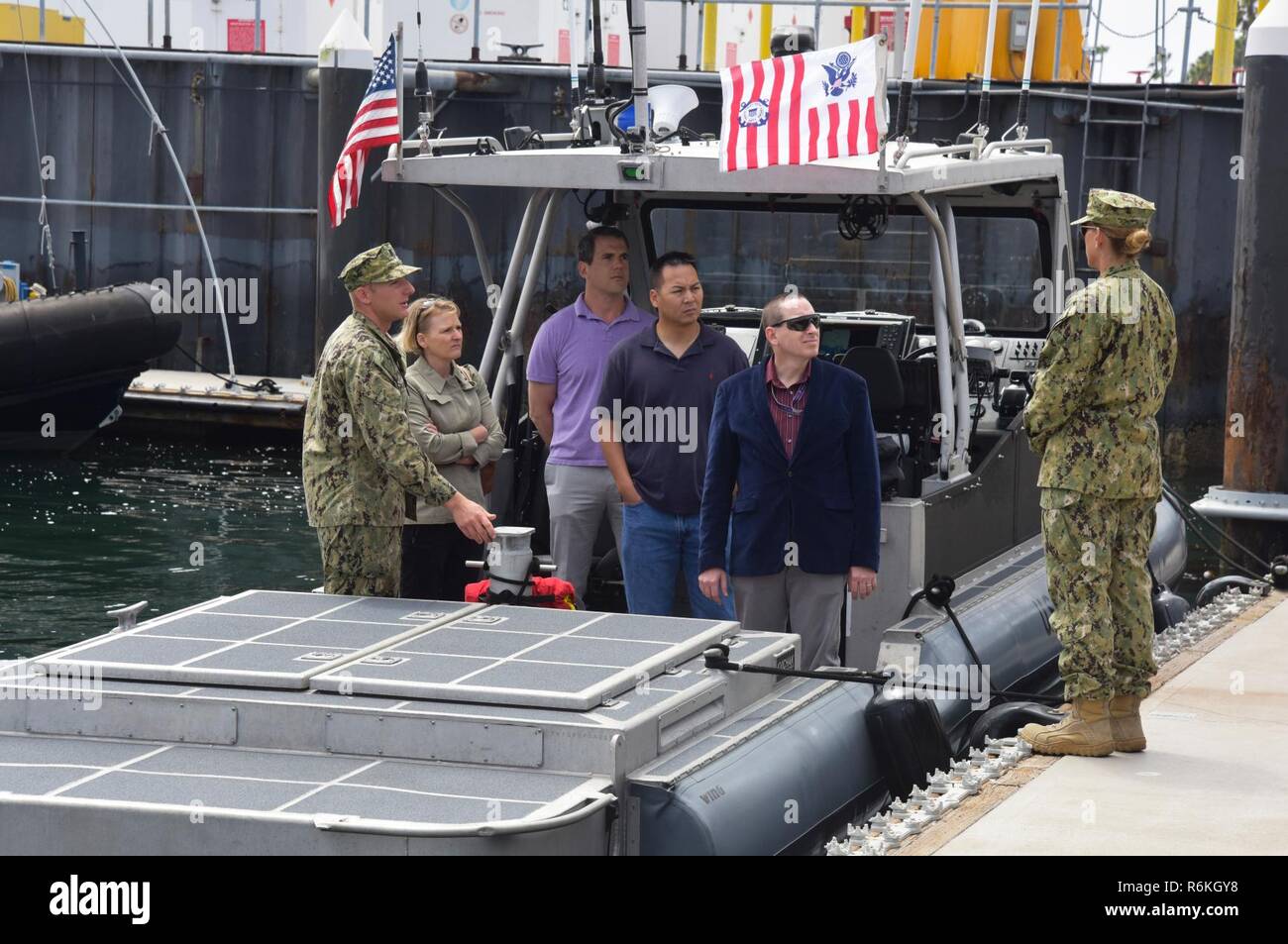 Members of the Coast Guard Sector Los Angeles-Long Beach response ...