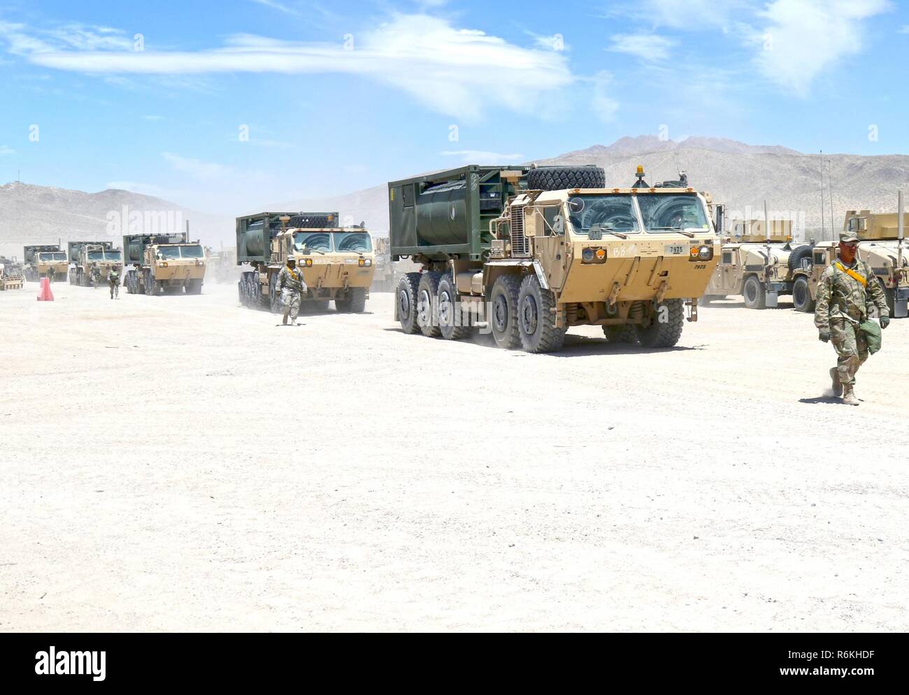 Soldiers with the 539th Transportation Company, an active Army