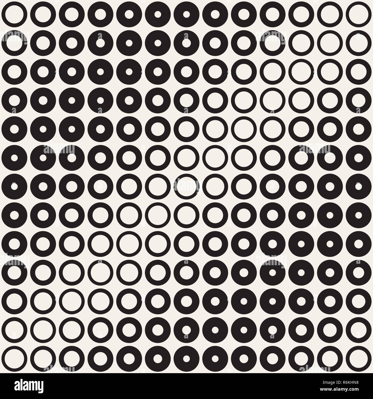 Halftone circles vector seamless pattern. Abstract geometric texture ...