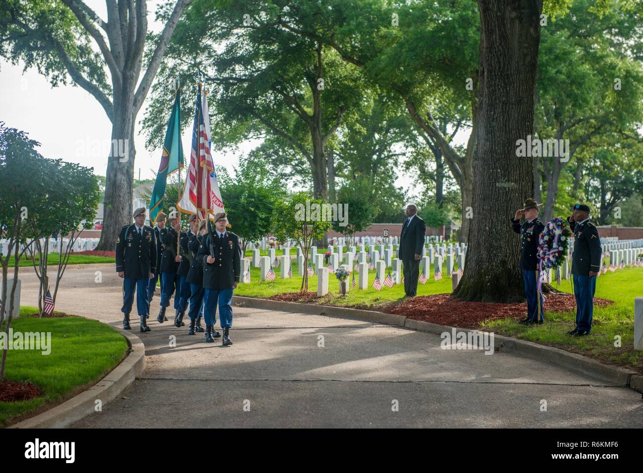 (FORT BENNING, Ga.) Soldiers and civilians attend the Memorial Day