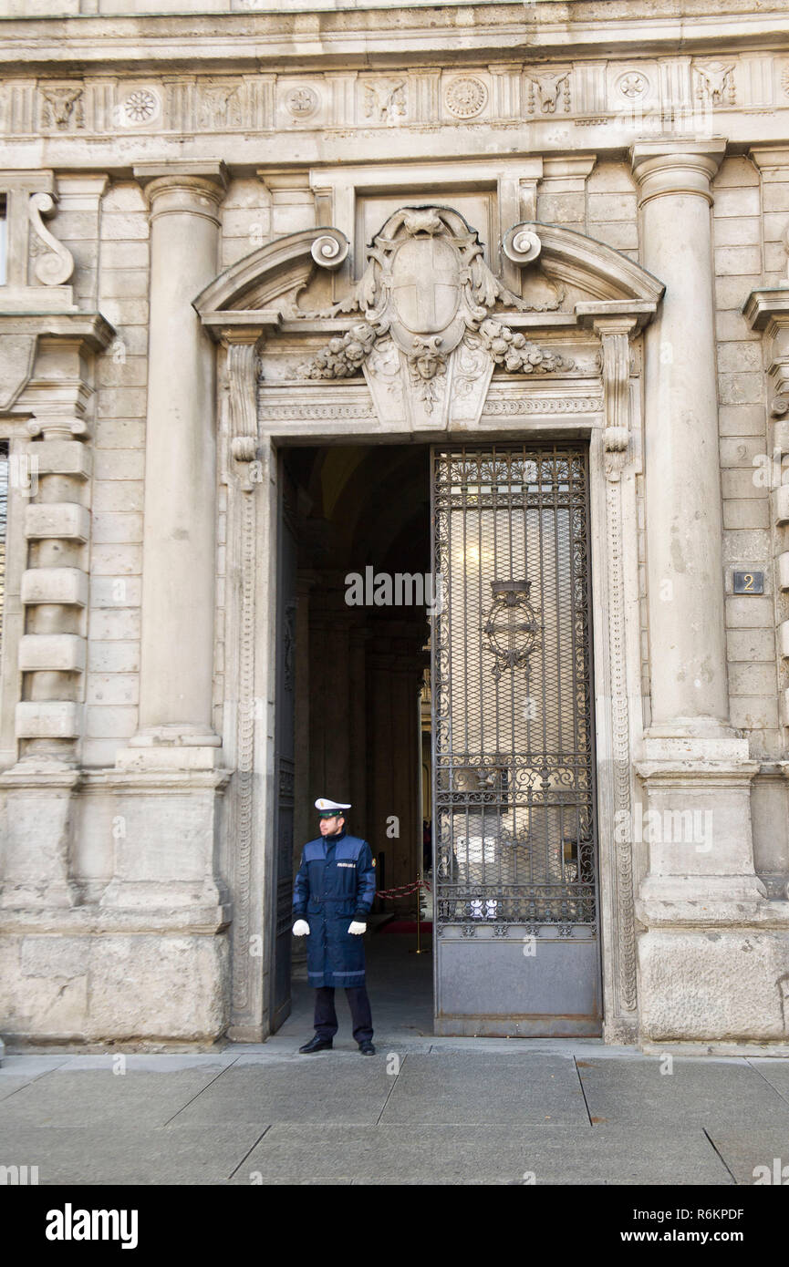 Italy, Milan, Palazzo Marino, Milan City Hall has the offices of the