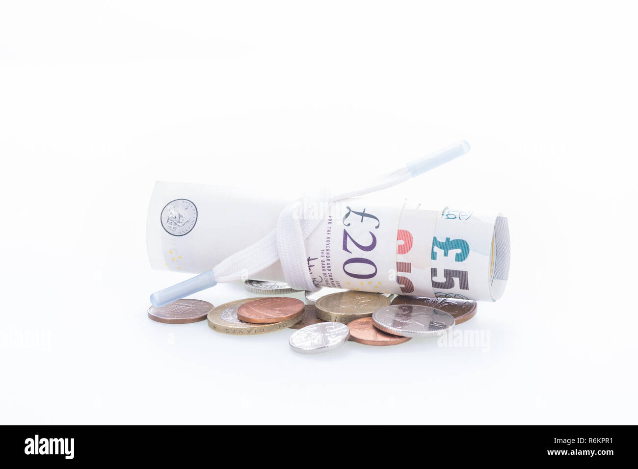 Shoestring budget concept Stock Photo