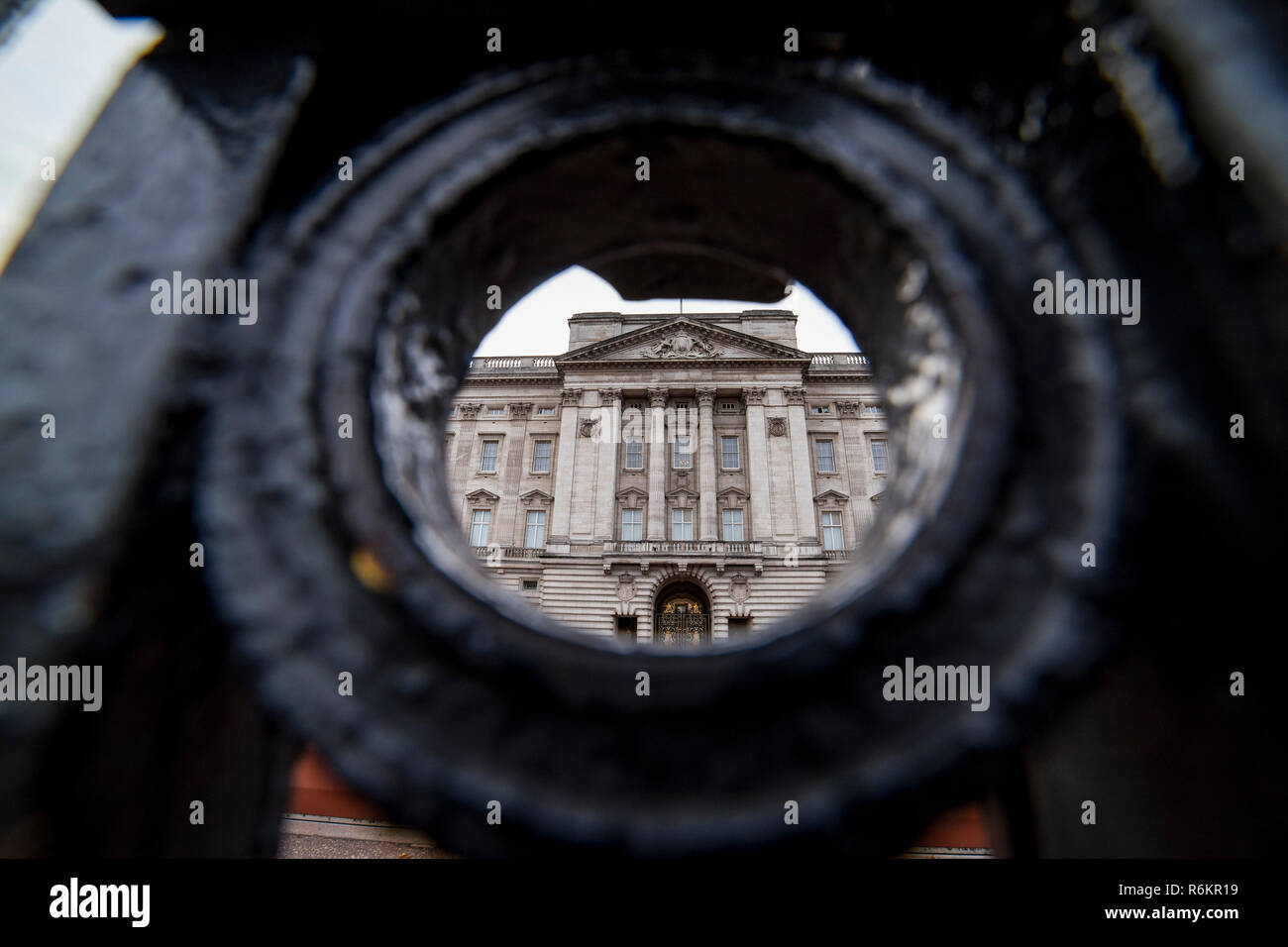 Buckingham Palace also known as Buckingham House, Home of the British Queen and State Rooms with the Victoria Memorial, located in the City of Westminster, London, England, UK. Stock Photo