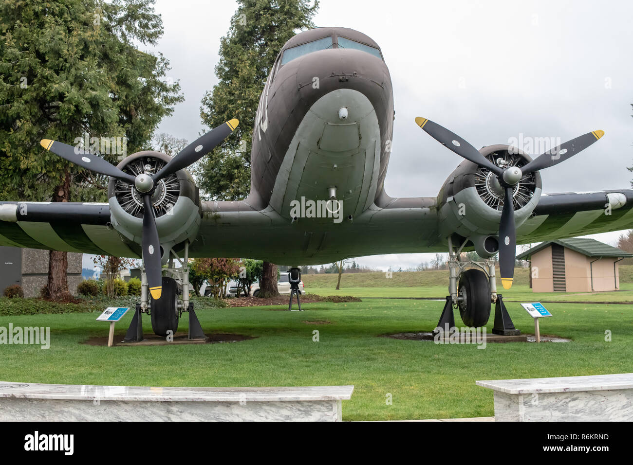 Douglas C-47a (aka Skytrain) at Evergreen Aviation & Space Museum in McMinnville, Oregon Stock Photo