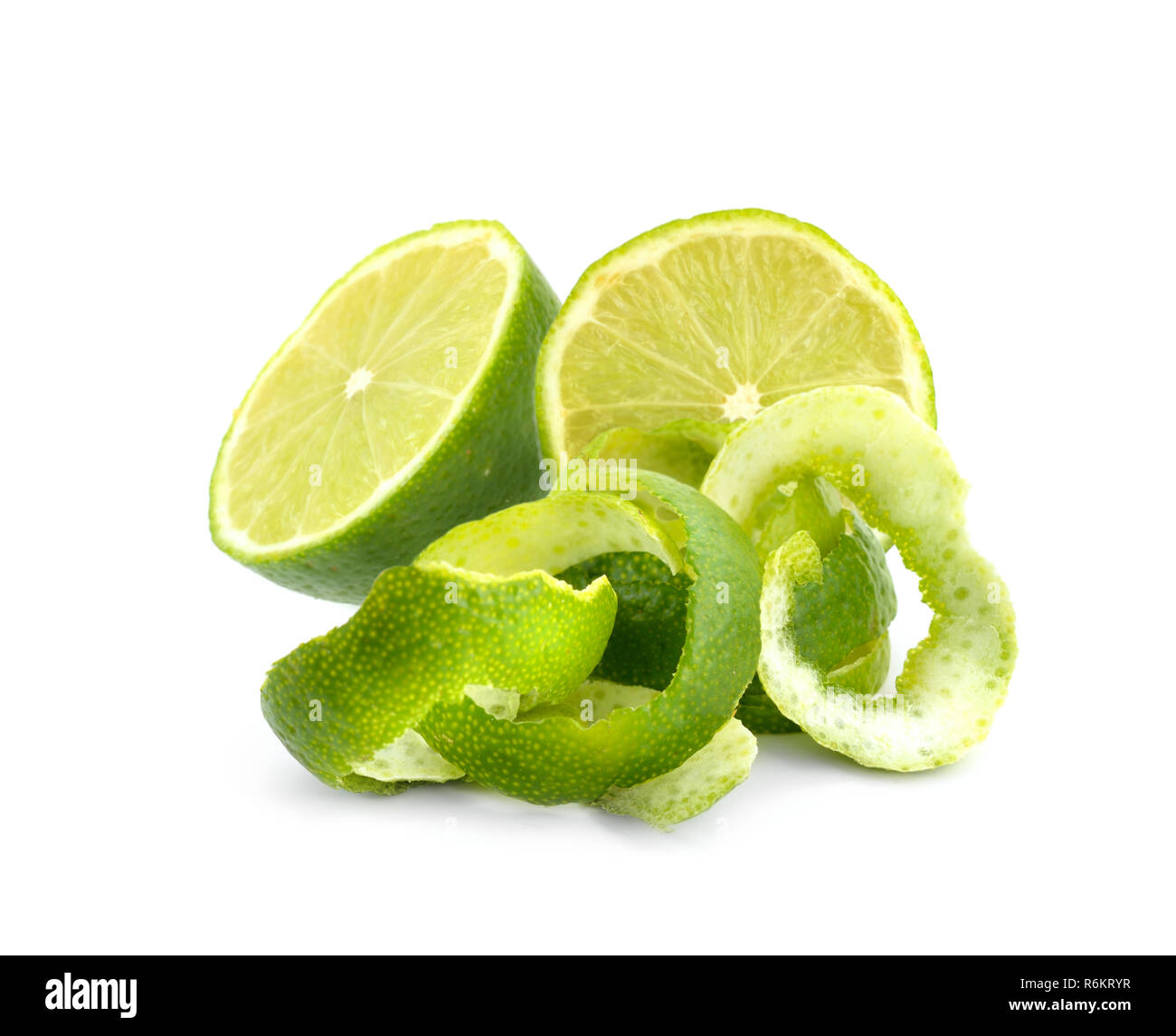 Limes peel isolated Stock Photo Alamy