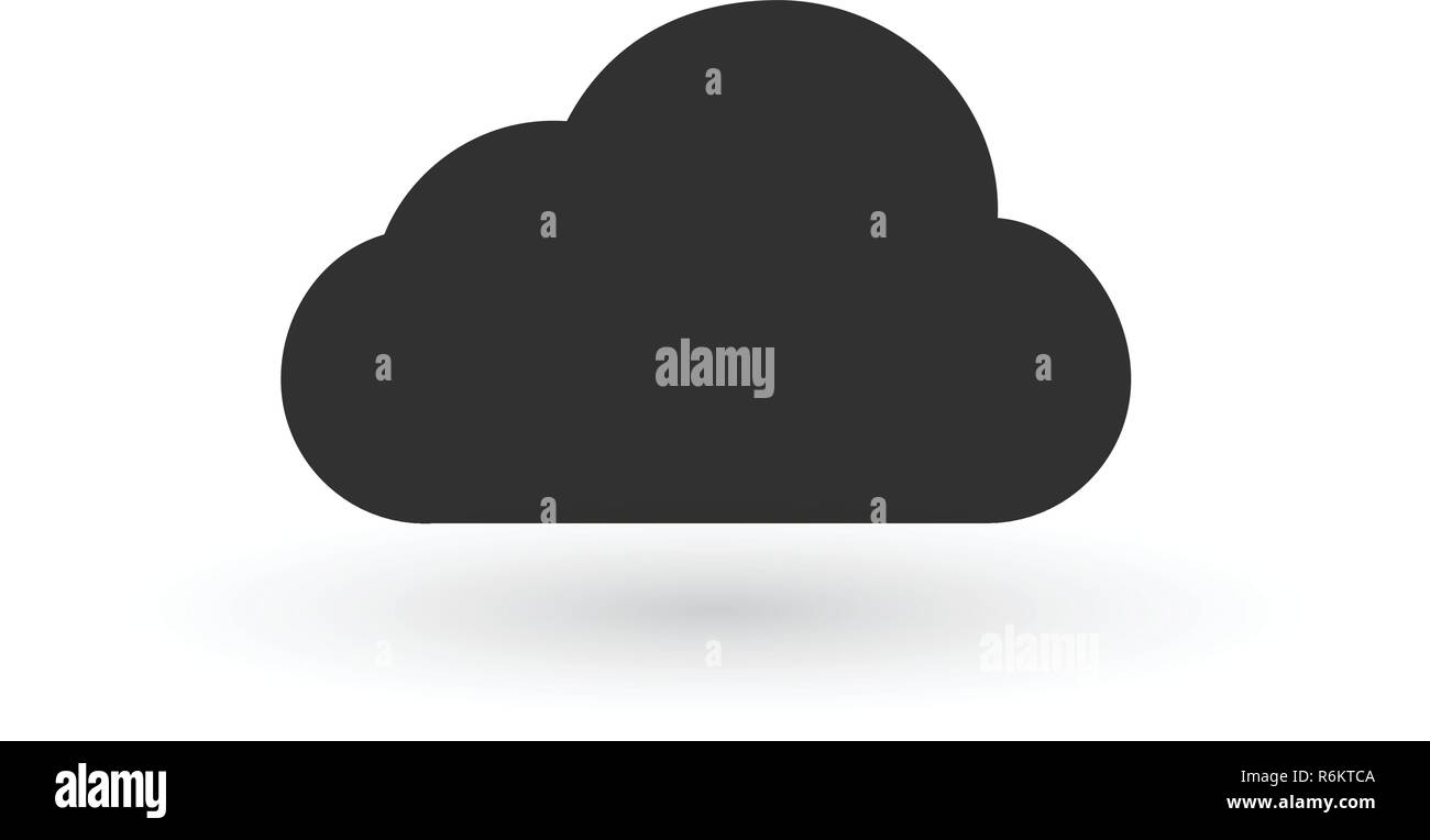 Clouds Icons. Black Flat Design. Vector Illustration Stock Vector Image ...
