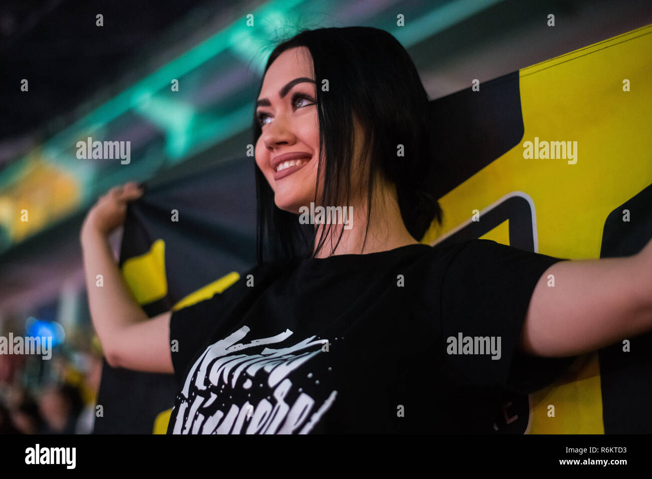Pretty Esports Fans MOSCOW, RUSSIA - OCTOBER 27 2018: EPICENTER Counter Strike: Global ...