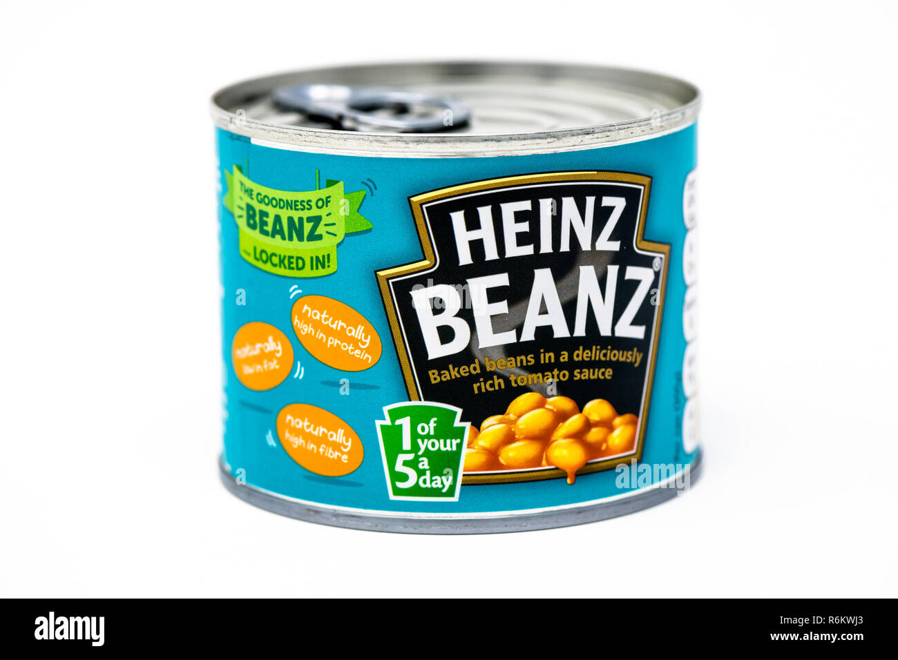Heinz Beanz in a 200g can. Stock Photo