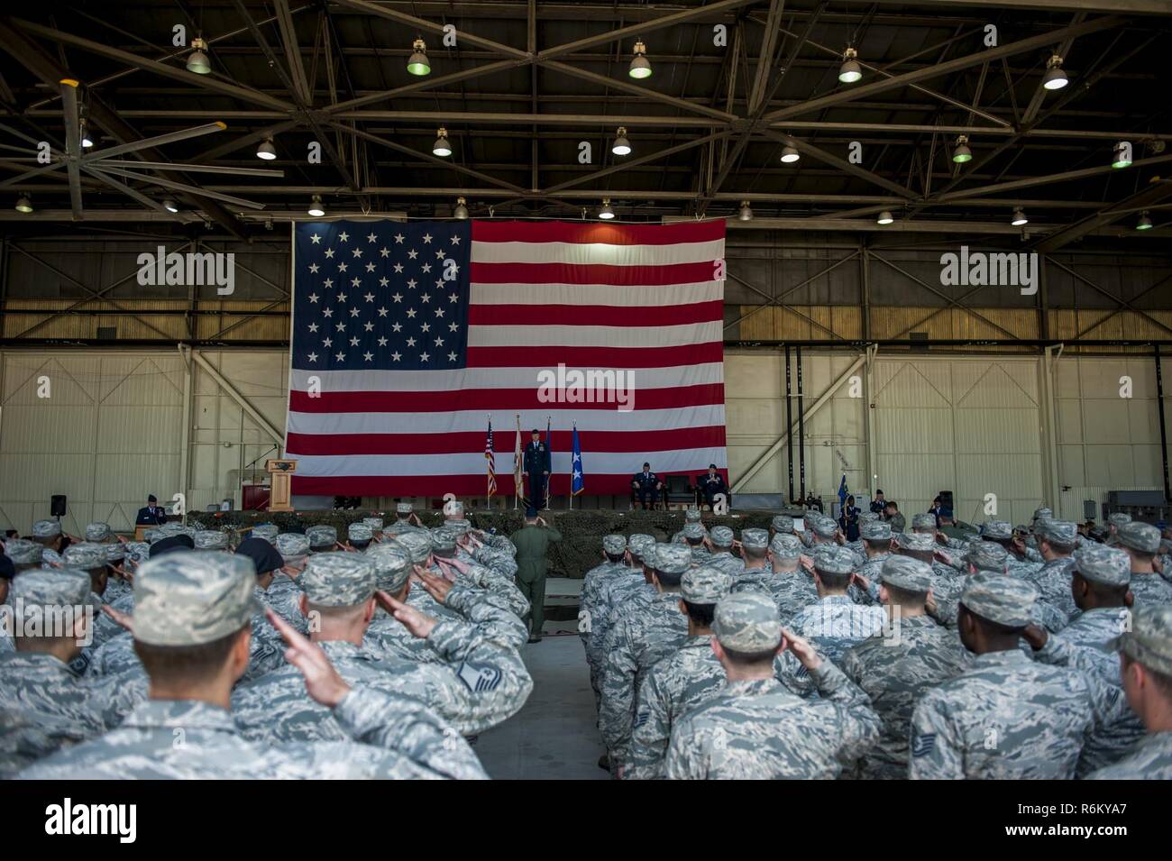 U.S. Airmen with the 8th Fighter Wing, known as the Wolf Pack, render a ...