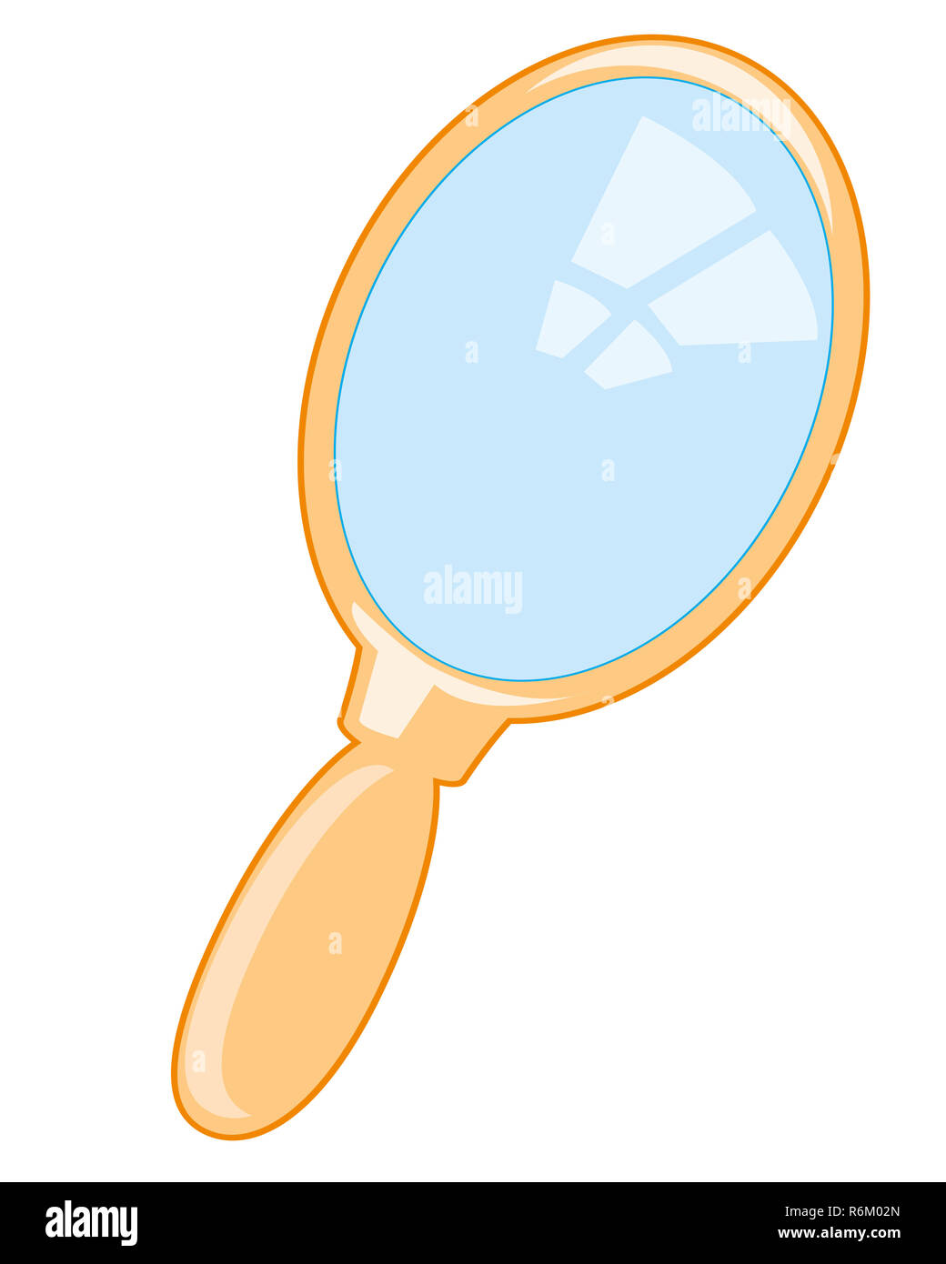 Small mirror with handle Stock Photo Alamy