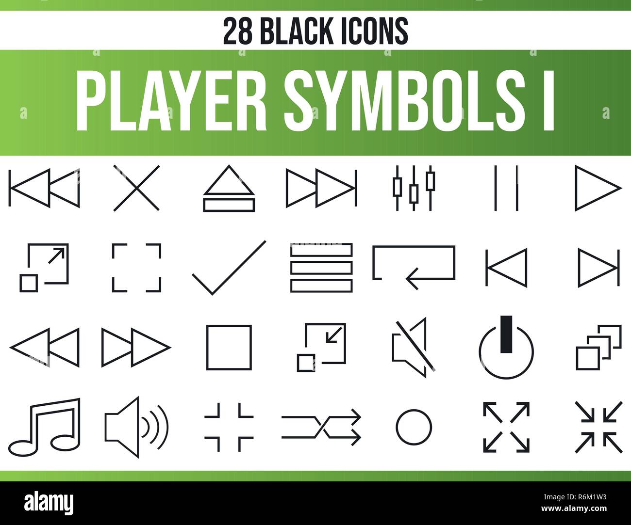 Black pictograms / icons on navigation icons. This icon set is perfect ...