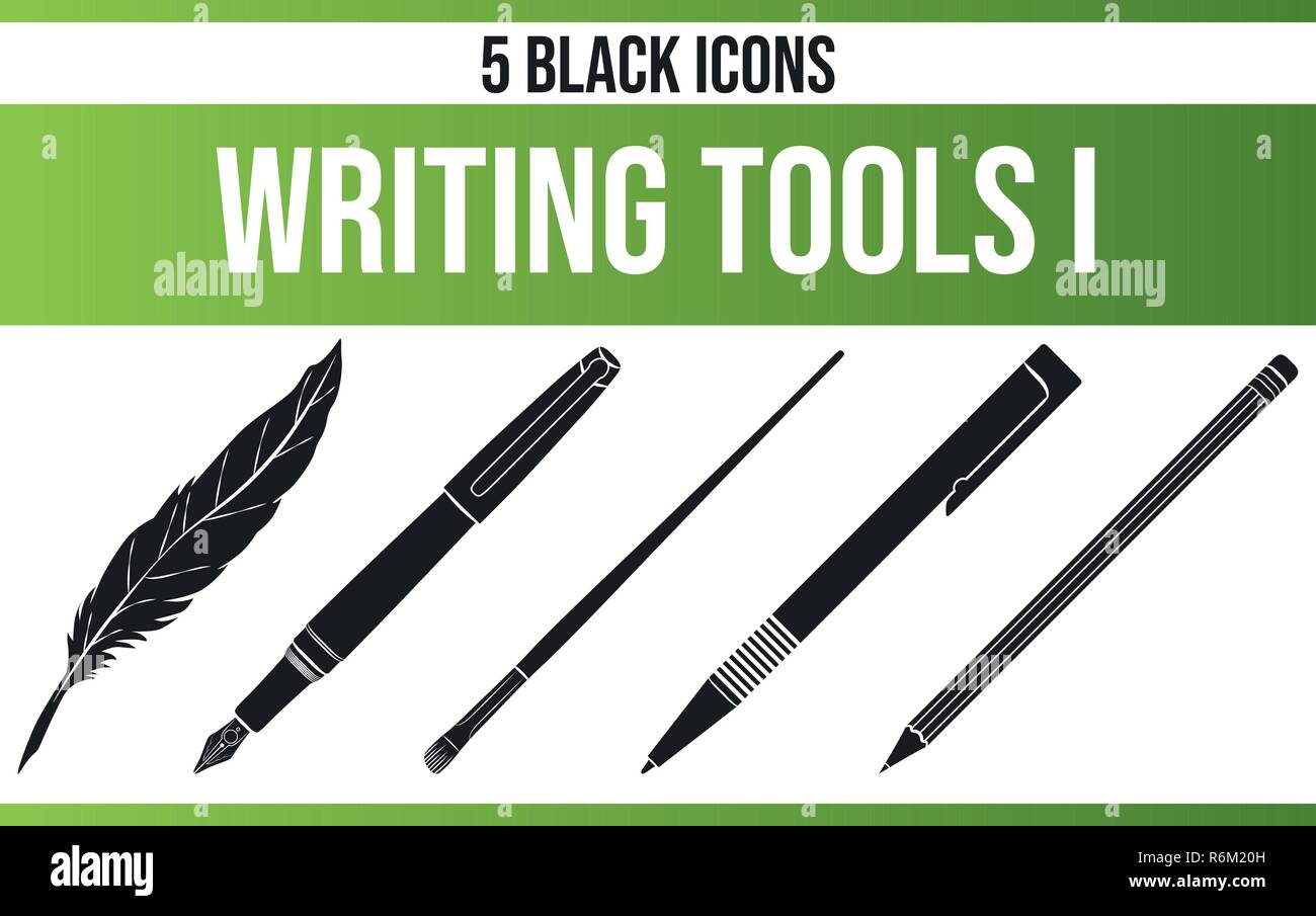 Black Pictograms Icons On Writing This Icon Set Is Perfect For Creative People And Designers Who Need The Theme Of Poetry In Their Graphic Designs Stock Vector Image Art Alamy