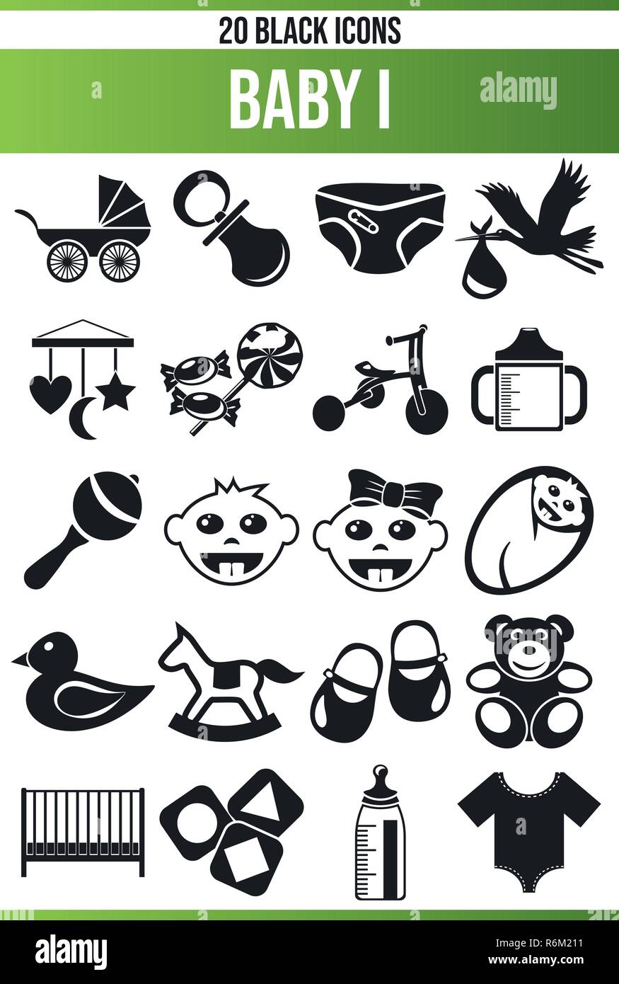 Black Pictograms Icons About Baby This Icon Set Is Perfect For Creative People And Designers Who Need The Theme Baby In Her Graphic Design Stock Vector Image Art Alamy