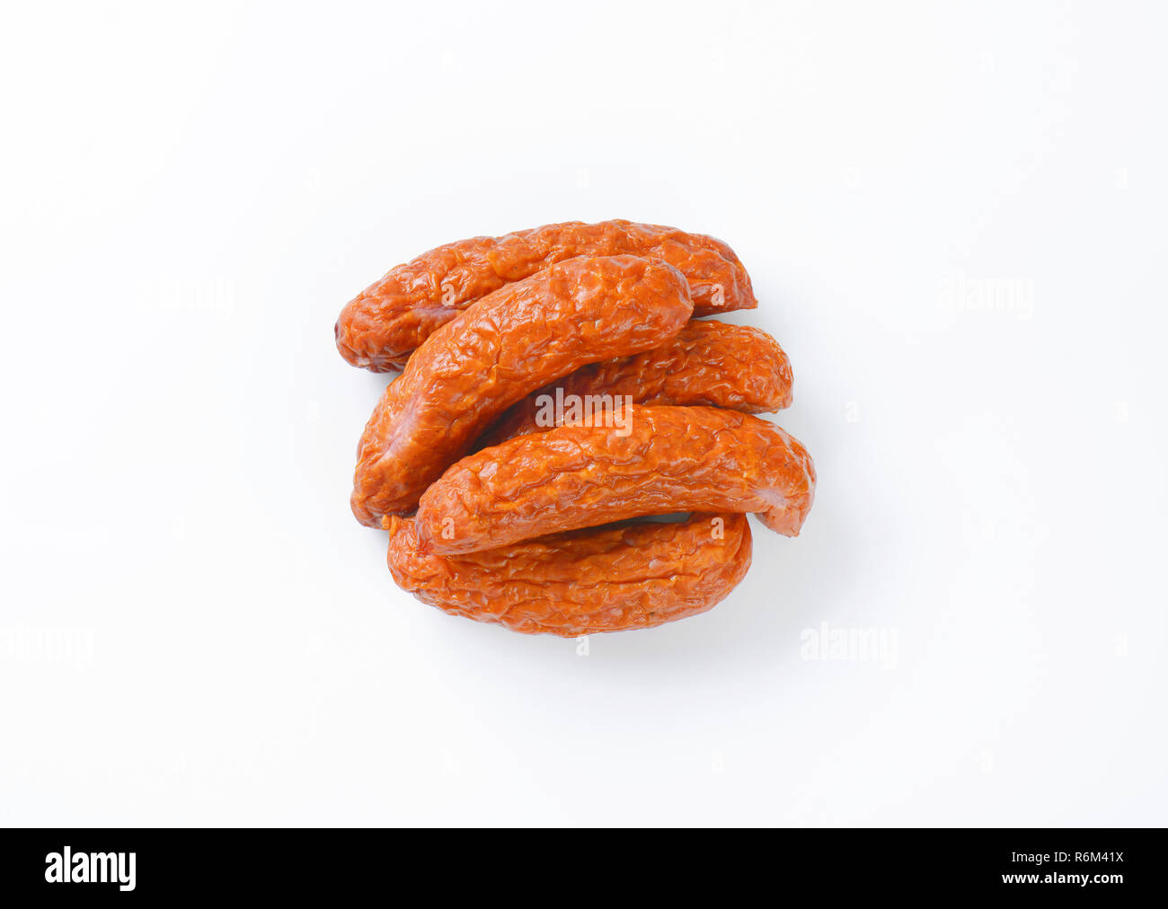 dried kielbasa sausages Stock Photo Alamy