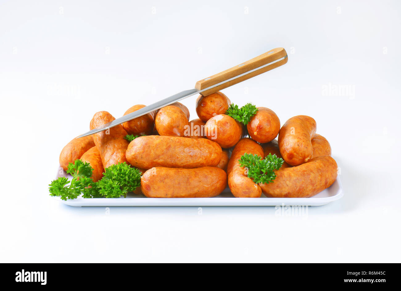 Organic kielbasa sausages Stock Photo Alamy