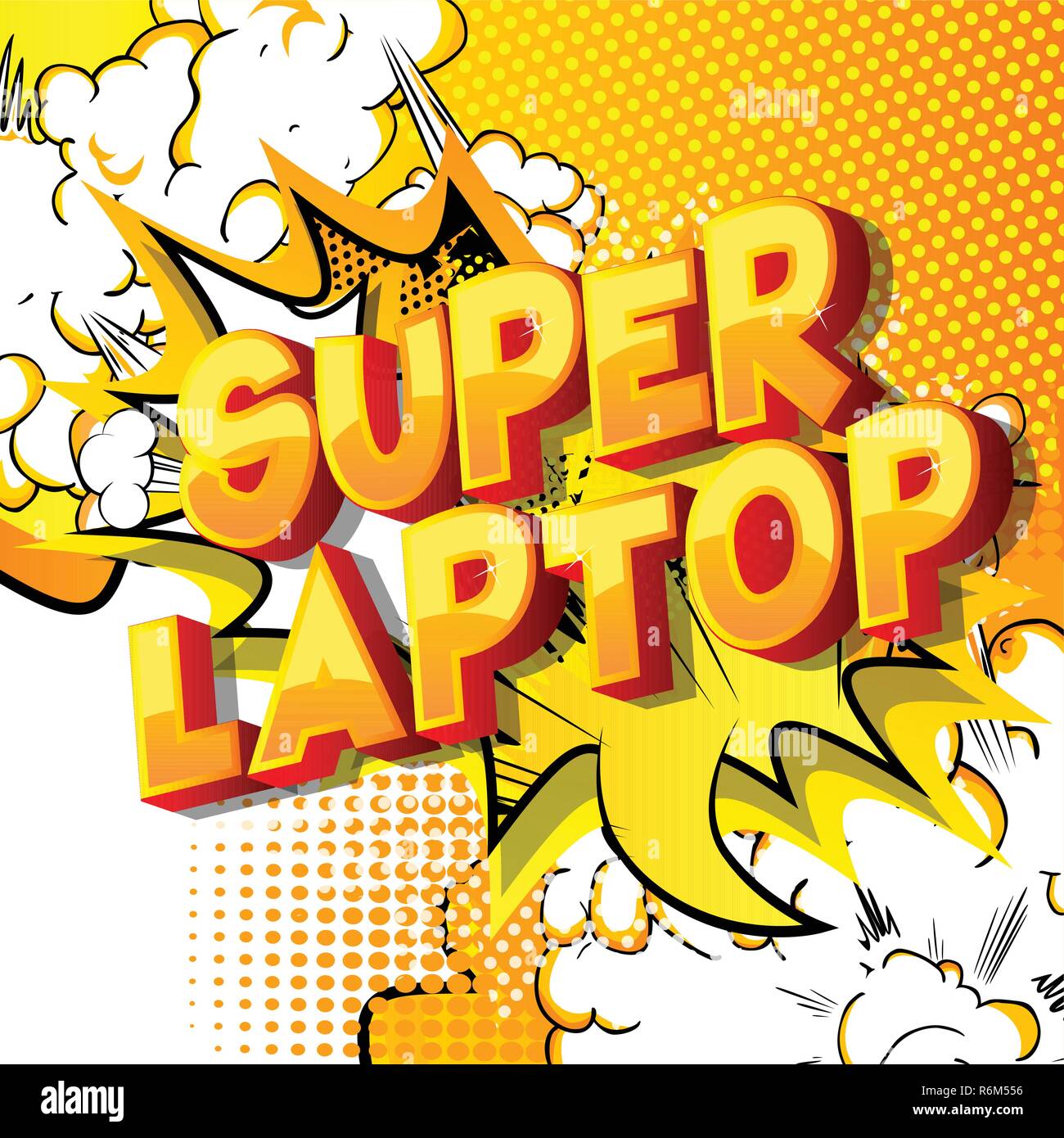 Super Laptop - Vector illustrated comic book style phrase Stock Vector ...