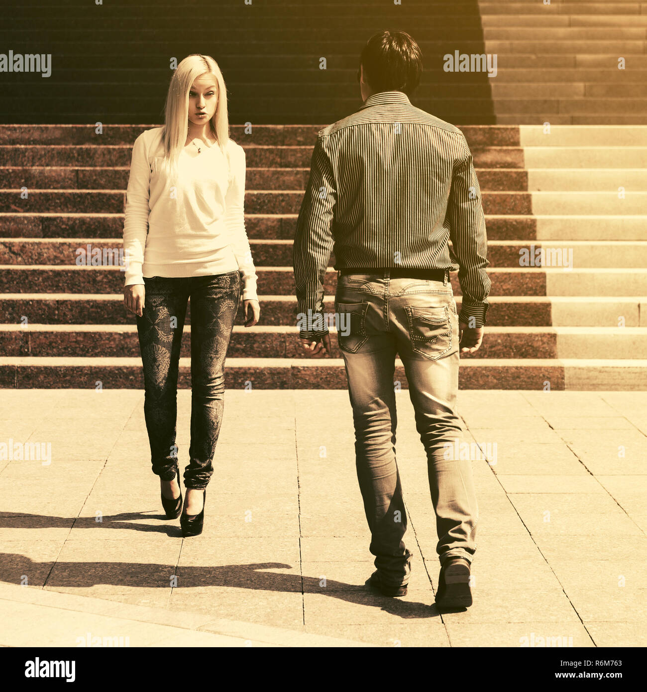 Woman flirting with man hi-res stock photography and images - Alamy