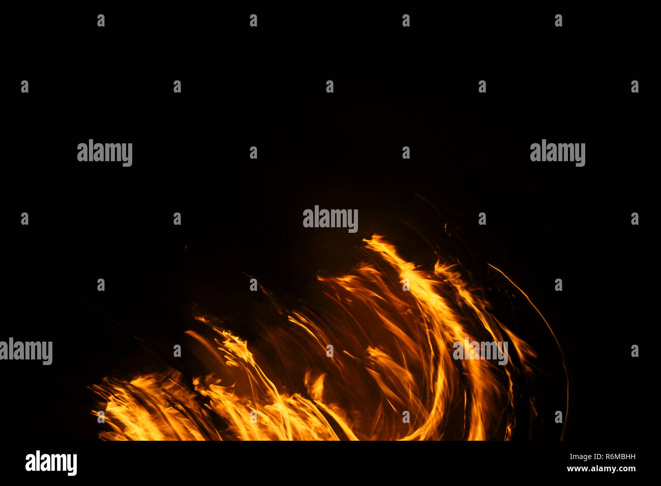 The best slow motion slow shutter fire texture streaks red orange glow Stock Photo