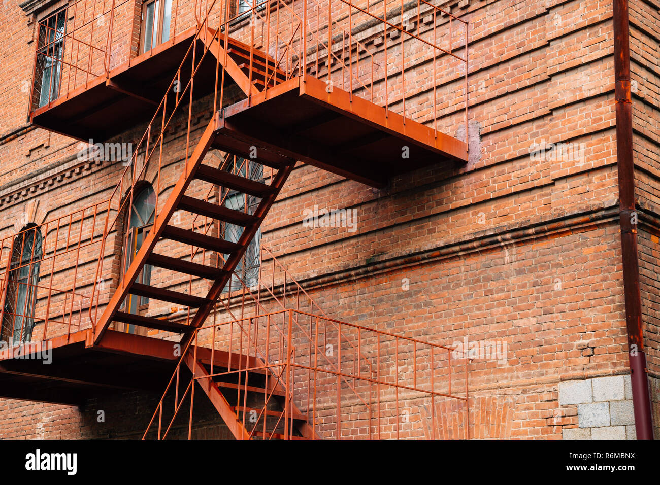 Steel fire escape stairs hi-res stock photography and images - Alamy