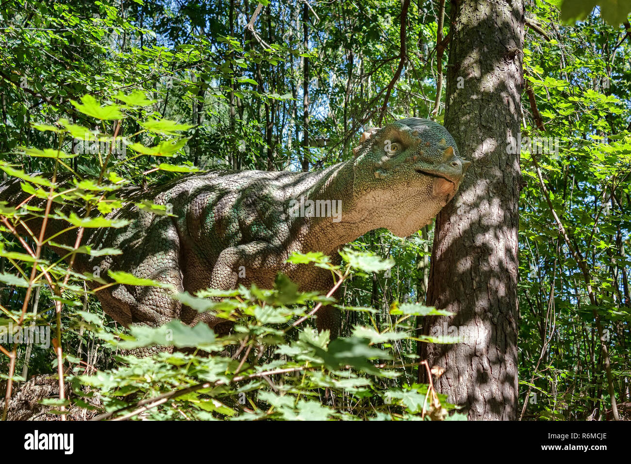 prehistoric dinosaur in nature Stock Photo - Alamy