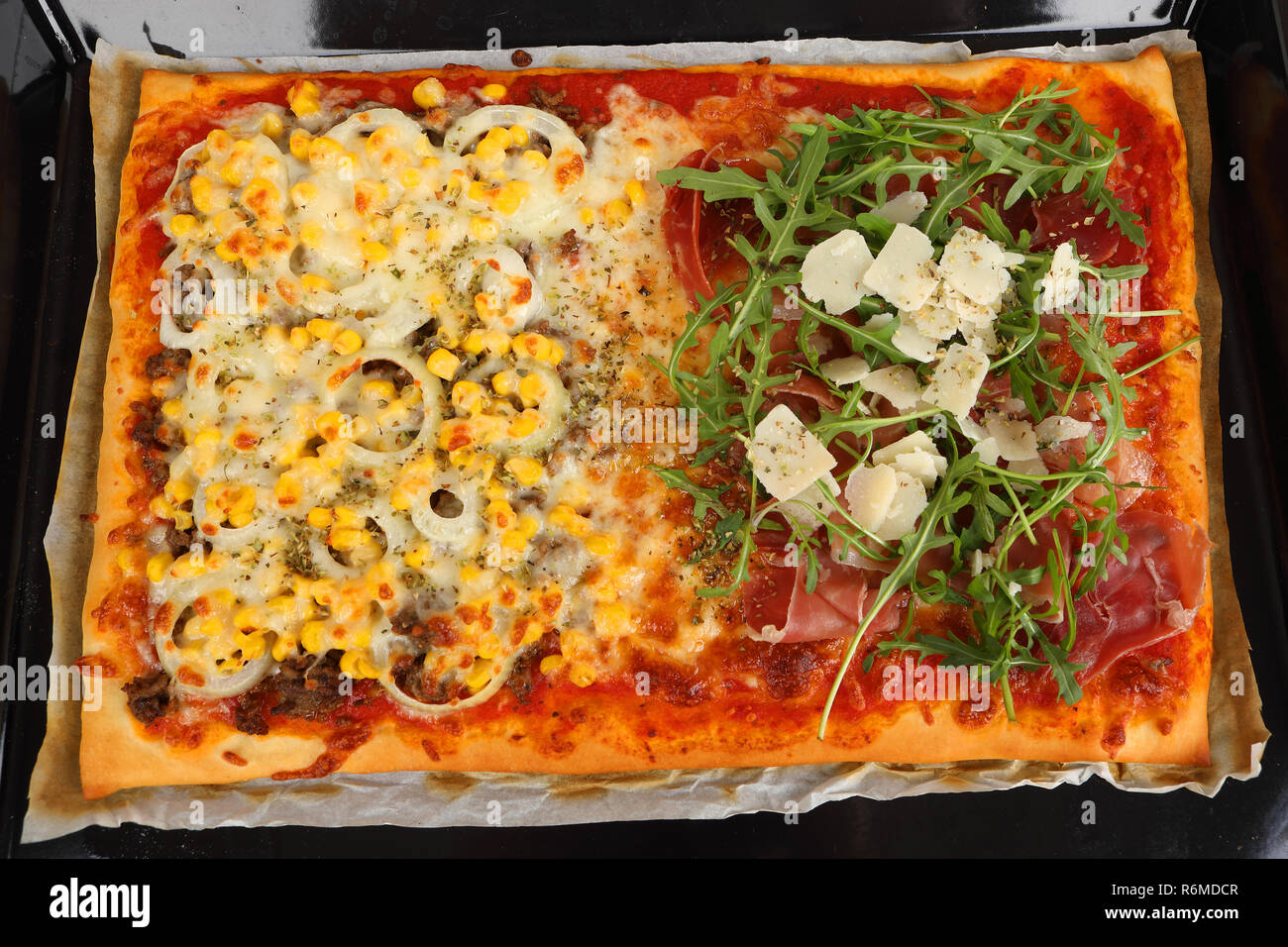 homemade family pizza Stock Photo - Alamy