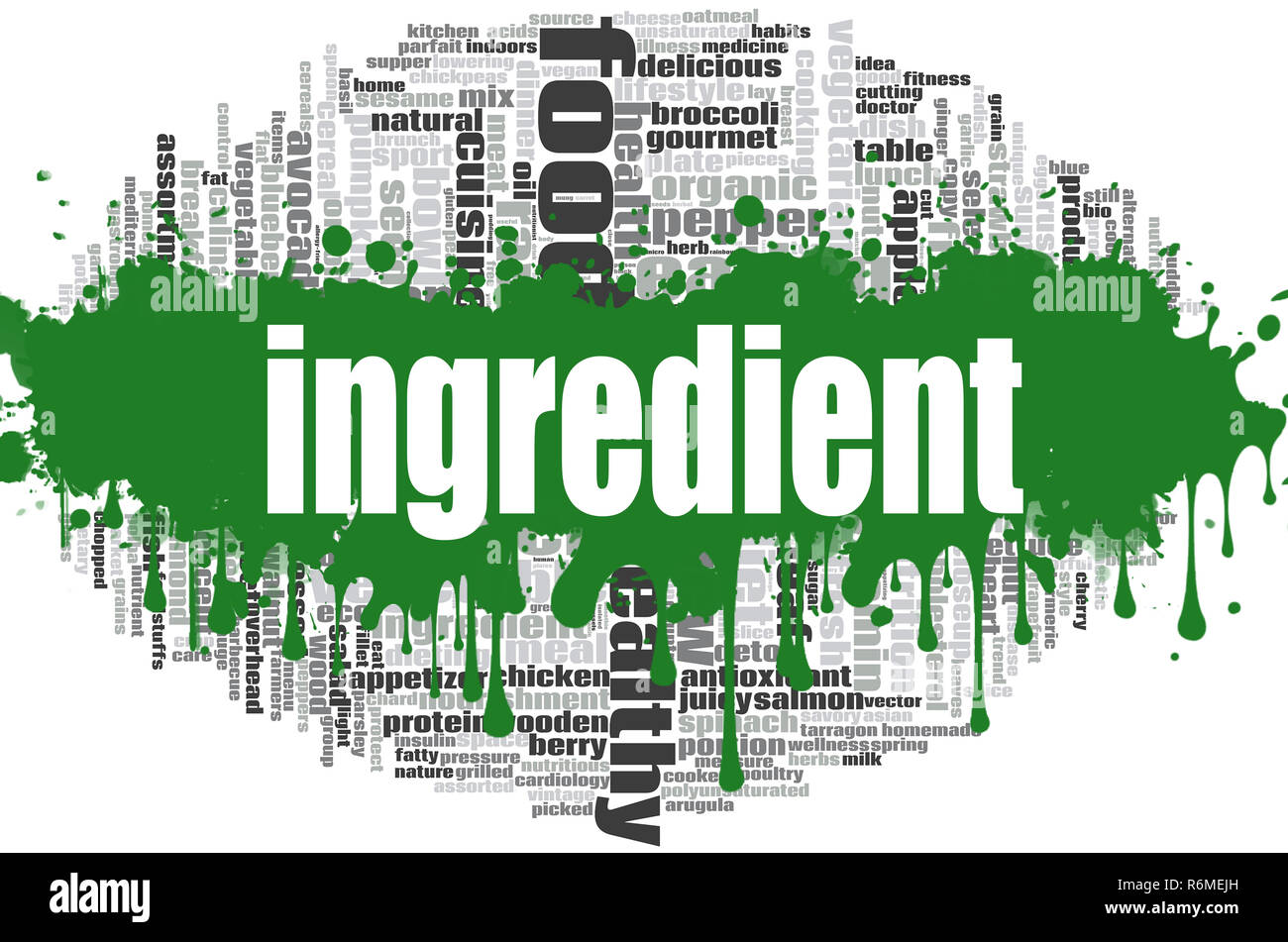 Ingredient word cloud Stock Photo Alamy
