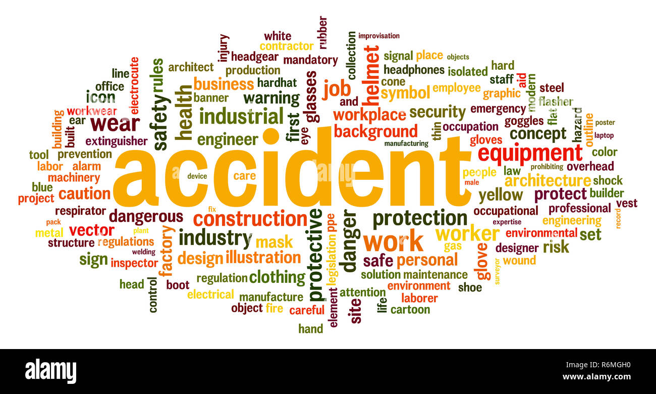 Accident word cloud Stock Photo Alamy