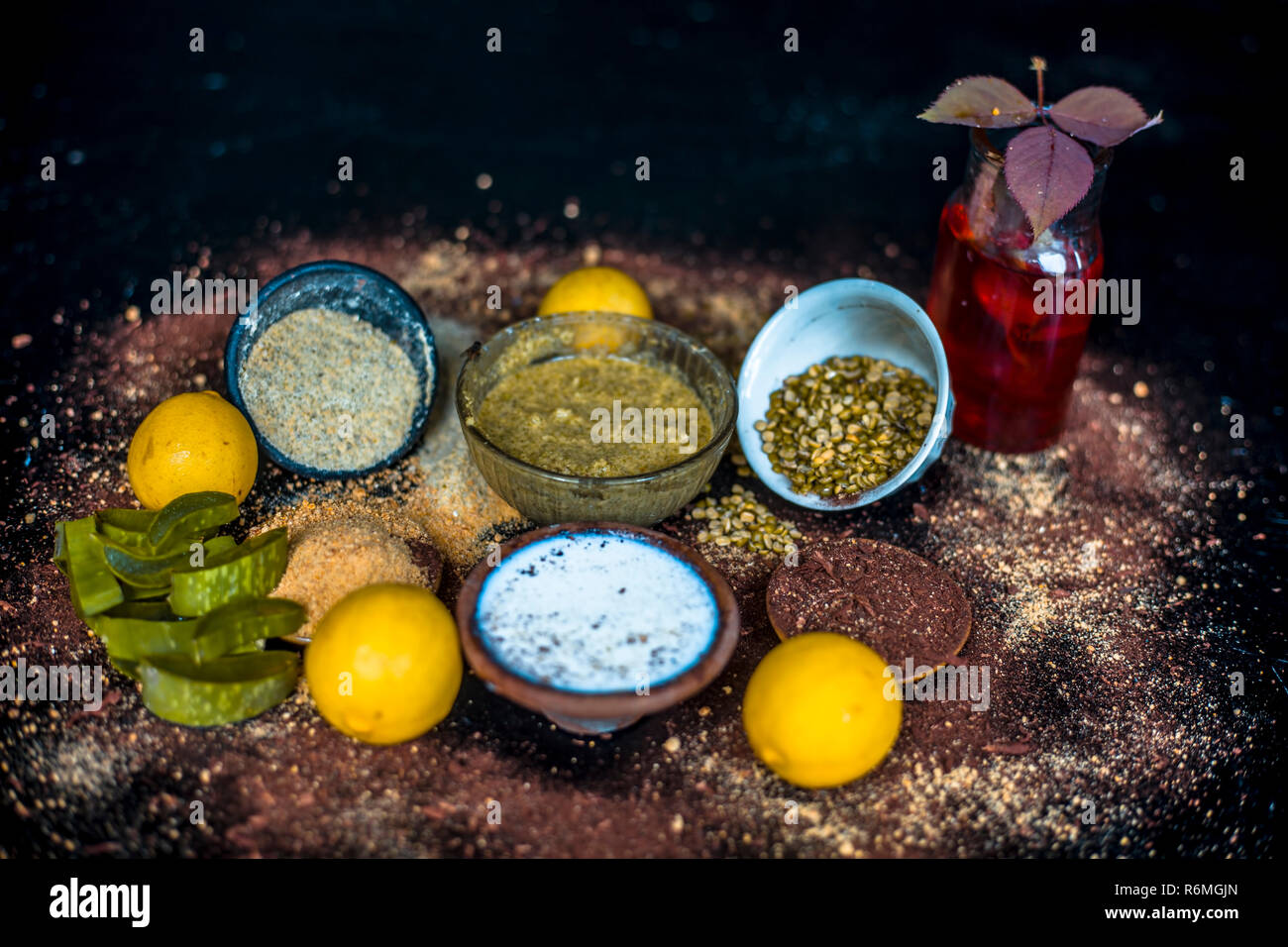Close Up Of Moong Dal Face Pack For Removal Of Facial Hair Grind
