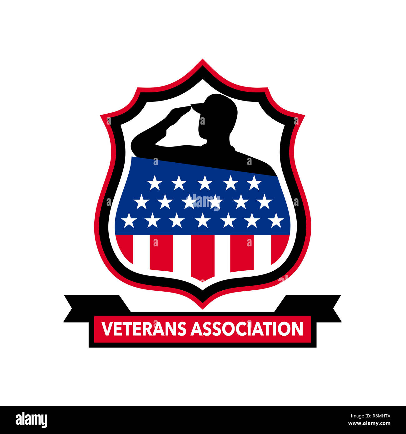 American Veteran Shield Icon Stock Photo