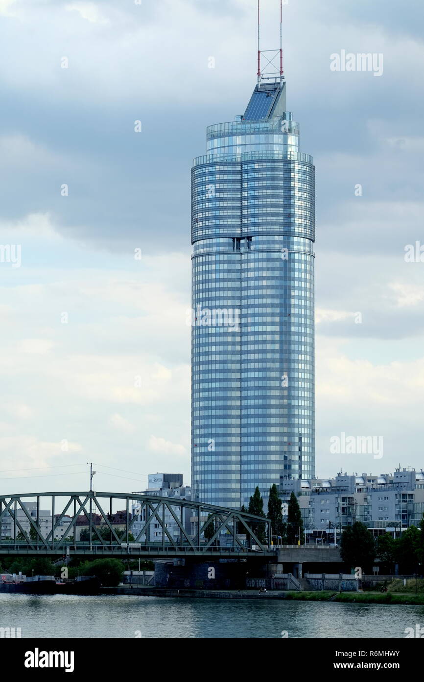high-rise on the danube Stock Photo