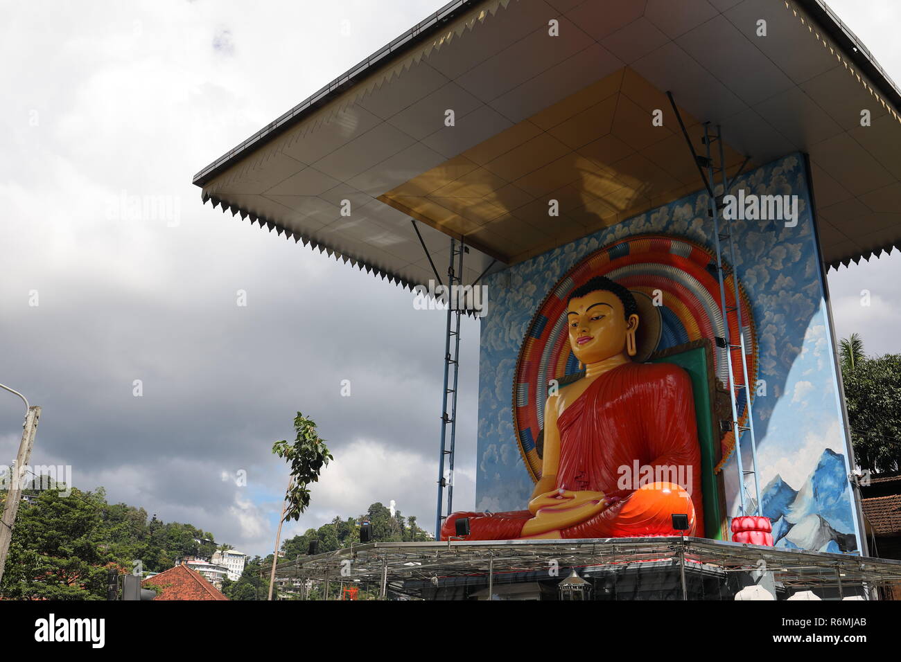 bahirawakanda vihara buddha temple of kandy in sri lanka Stock Photo