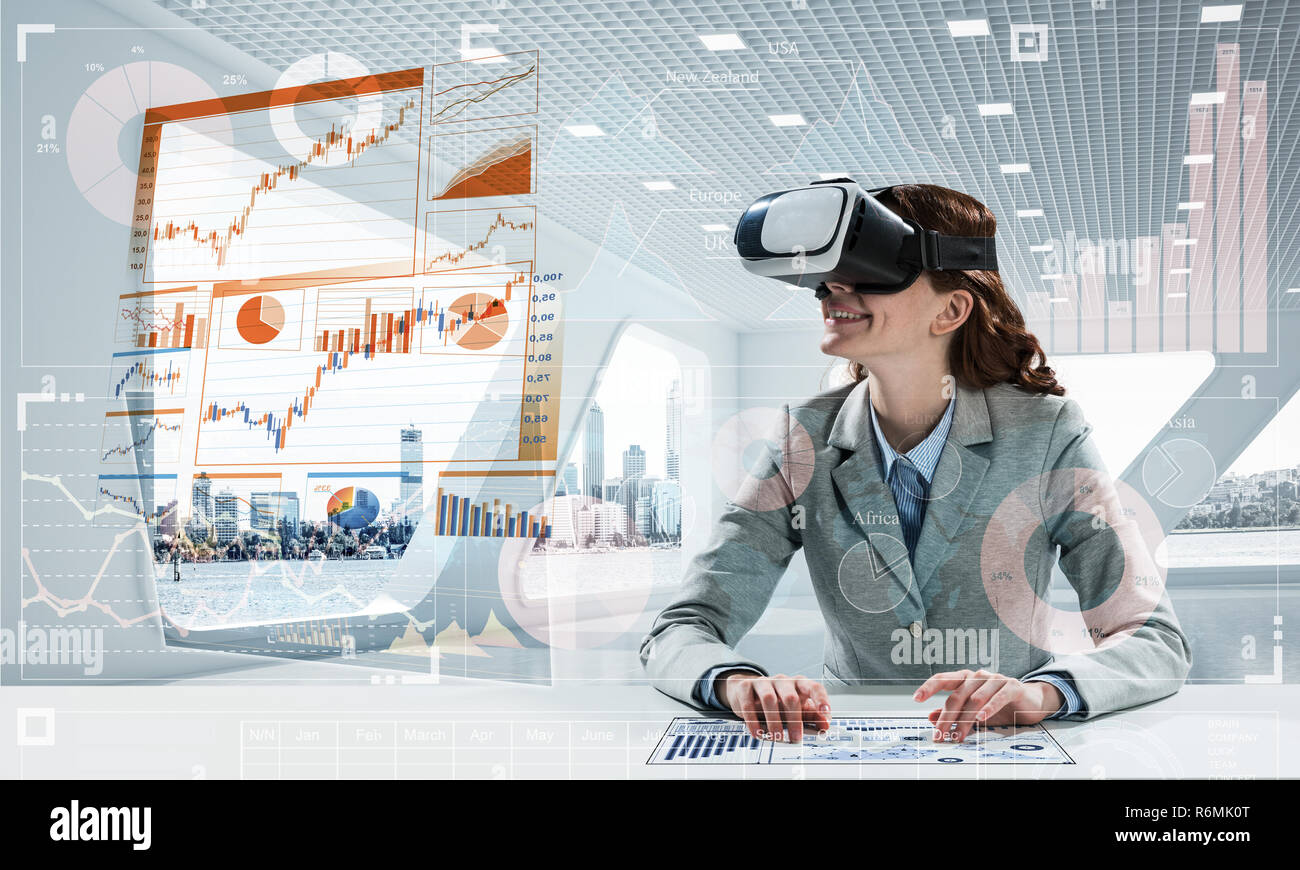 Virtual reality experience Stock Photo Alamy