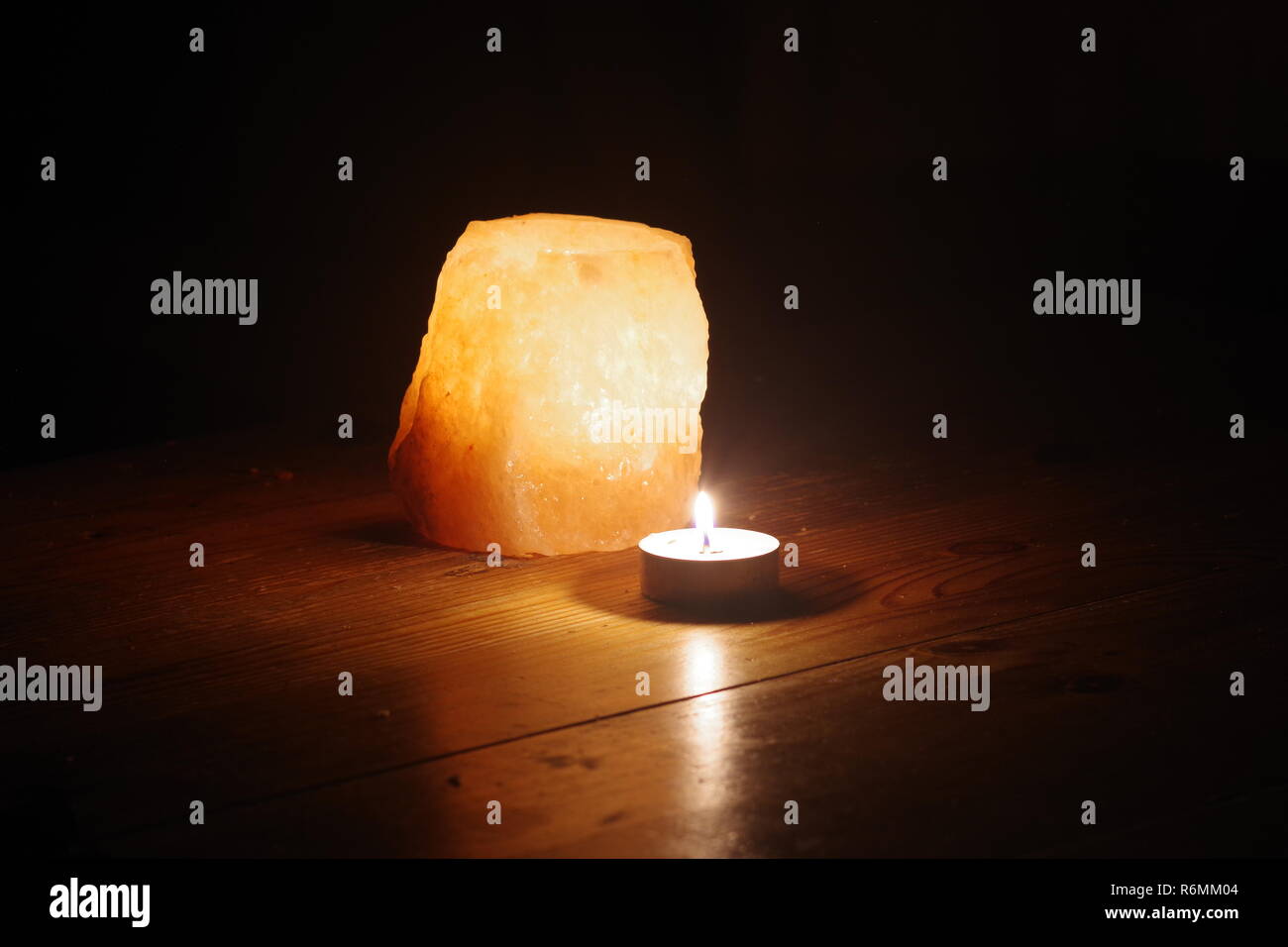glowing candle holder
