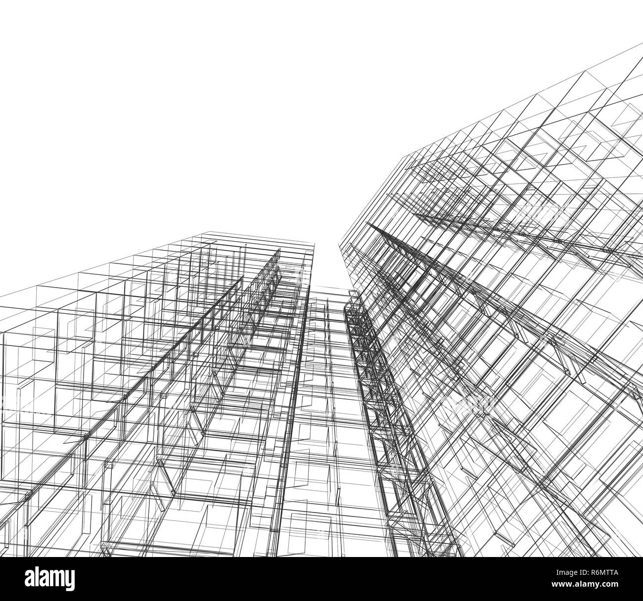 Abstract building 3d rendering Stock Photo - Alamy