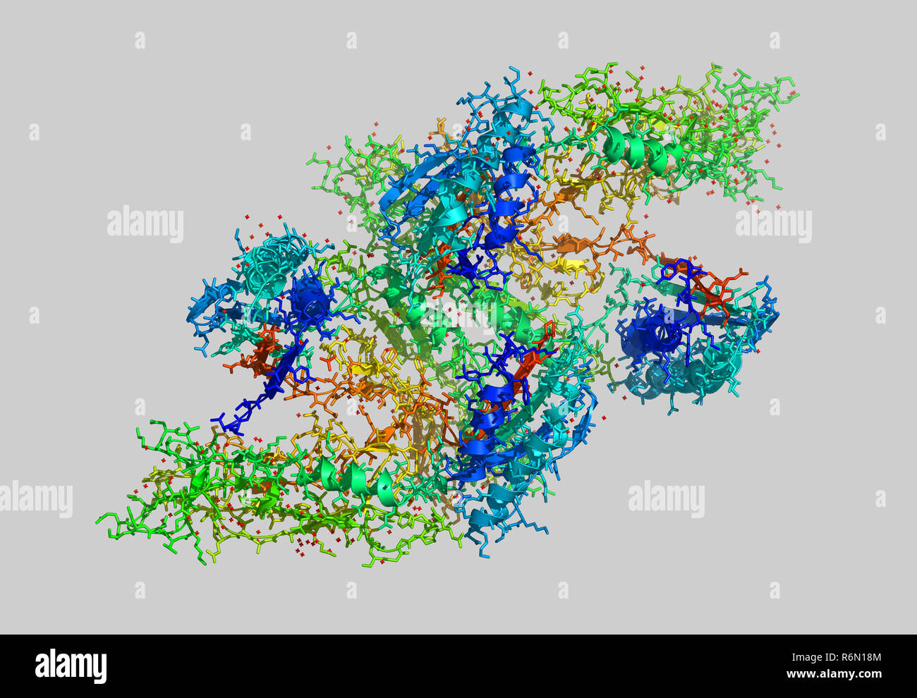 protein molecule model Stock Photo