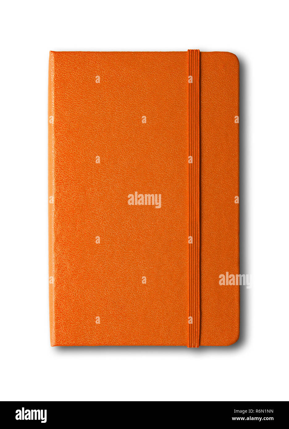 Orange closed notebook isolated on white Stock Photo Alamy