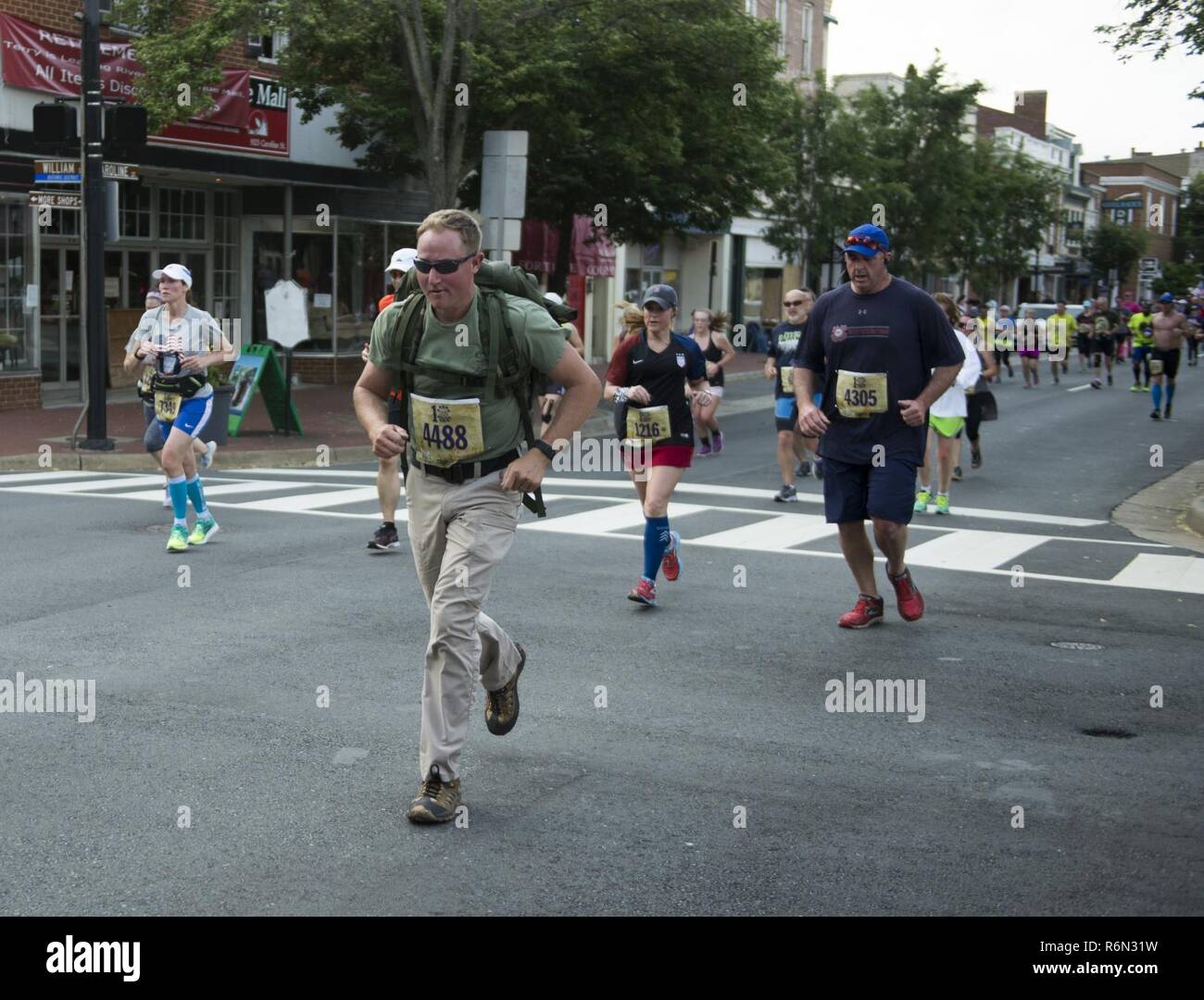 Participants of the 10th Annual Marine Corps Historic Half (MCHH) head