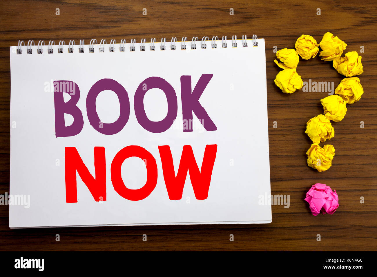 Conceptual hand writing caption inspiration showing Book Now. Business ...