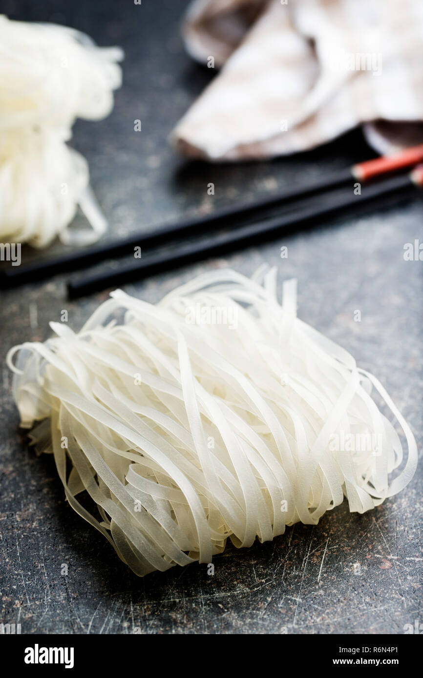 Dried rice noodles Stock Photo Alamy